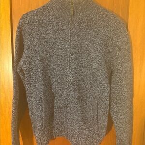 L.L. Bean Men's Navy/Gray Vintage Zip-Up Sweater